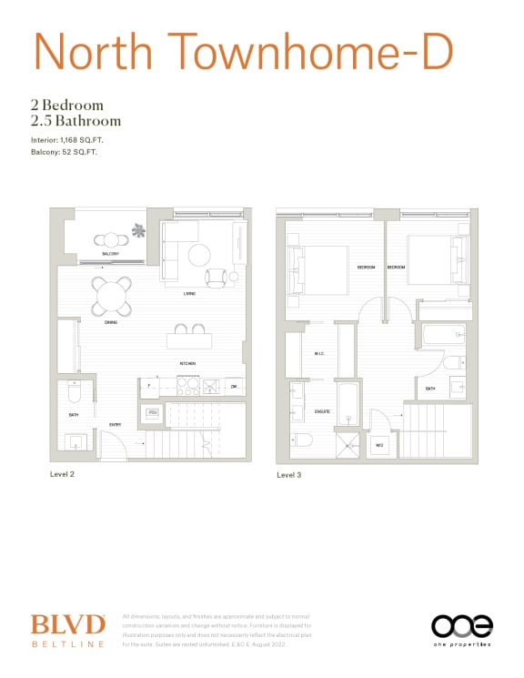 Floor Plan  North Townhome D at BLVD Beltline, Alberta