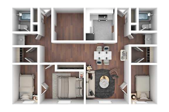 New Brookside Three Bedroom Floor Plan