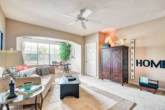 Bristol Village Apartments model with fan