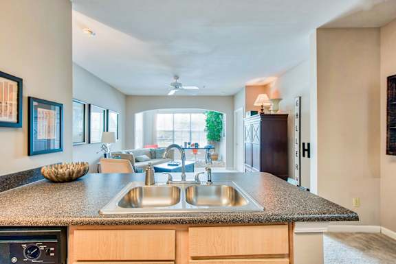 Bristol Village Apartments model Kitchen area