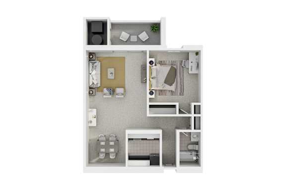 Carriage Park Apartments Floor Plan - 1A4, 14R,14X, 1CE