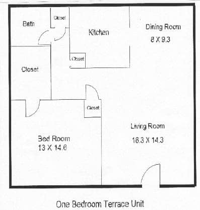 Normandy Hill Apartments One Bedroom Floor Plan