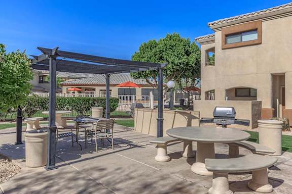 Outdoor Grill And Patio at Sereno Townhomes, Glendale, Arizona