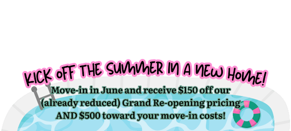 A promotional image offering savings on move-in costs and free rent for a month.