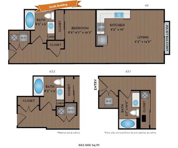 Metro 112 Apartments - Bellevue, WA - Botanica-VI floor plan 662 Sq Ft