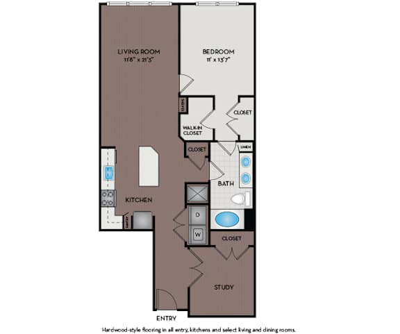 Mallory Square | Rockville, MD | 11S4 Floor Plan 1041 SF
