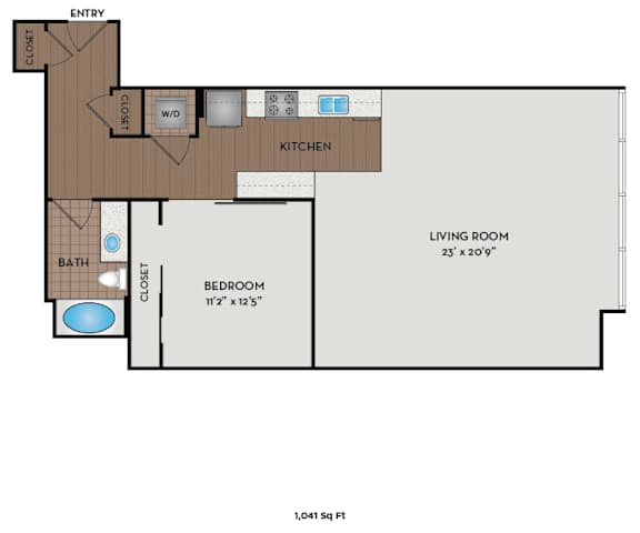 Metro 112 Apartments - Bellevue, WA - Mountain-VIII floor plan 1041 Sq Ft