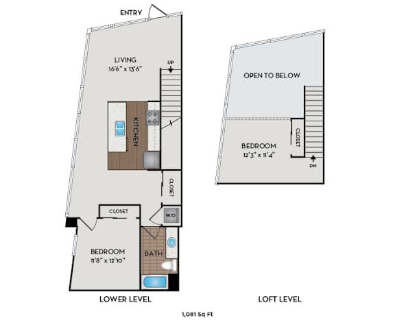 The Matisse - Portland, OR - Dali floor plan 1081 Sq Ft