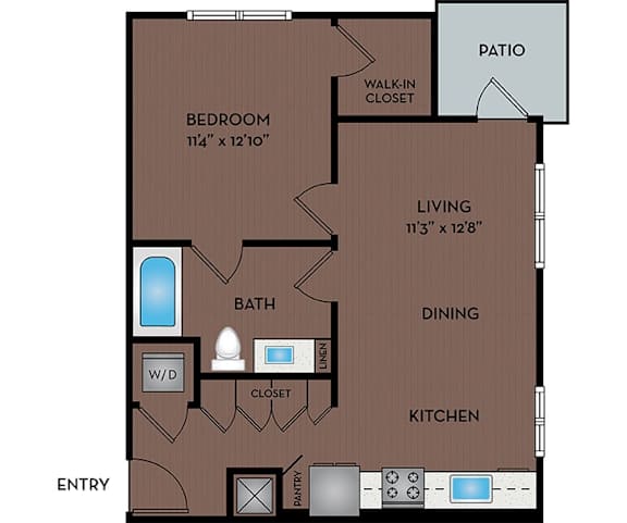 Pace Apartments - South Las Vegas, NV - 11F3 Floor Plan 686 SF