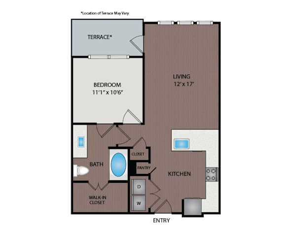 Larq Henderson - Dallas, TX - 11F1D Floor Plan