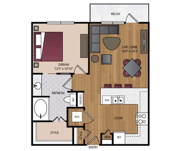 Stella Apartments | Dallas, TX | 11F2D Floor Plan