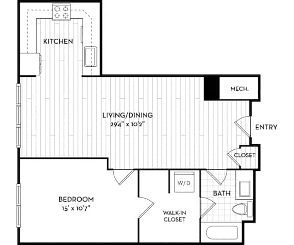 Malden Square Apartments | Malden, MA | 733 Sq Ft Floor Plan