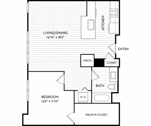 Malden Square Apartments | Malden, MA | 736 Sq Ft Floor Plan