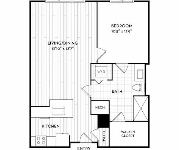 Malden Square Apartments | Malden, MA | 756 Sq Ft Floor Plan