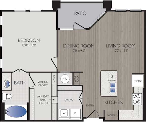 Stoneledge Apartments - Grapevine, TX - A4 Floor Plan
