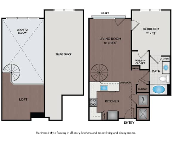 Mallory Square | Rockville, MD | 11L1A Floor Plan 778 SF