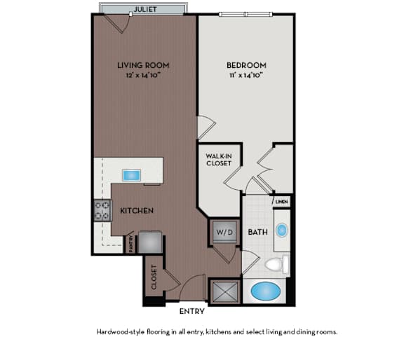 Mallory Square | Rockville, MD | 11F1E Floor Plan 793 SF