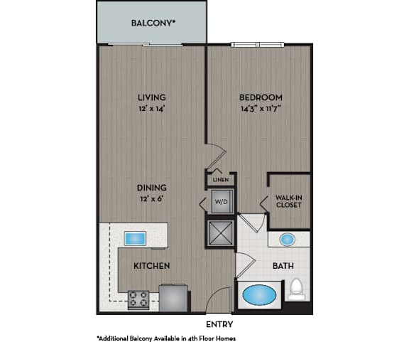 The District Boynton - Boynton Beach, FL - 11F1 Floor Plan 800 SF