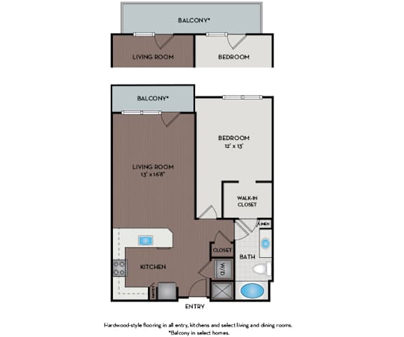 Mallory Square | Rockville, MD | 11F1F Floor Plan 806 SF