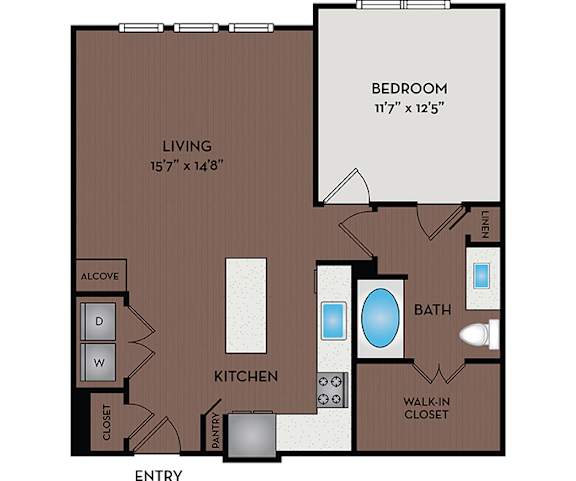 Larq Henderson - Dallas, TX - 11F2E Floor Plan