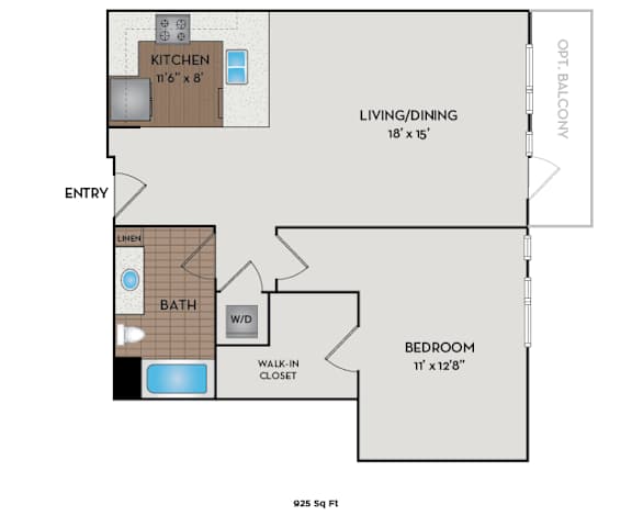The Matisse - Portland, OR - Ranson floor plan 925 Sq Ft