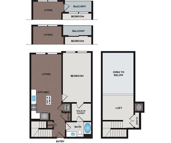Vinings Lofts and Apartments - Atlanta, GA - A3 Loft Floor Plan
