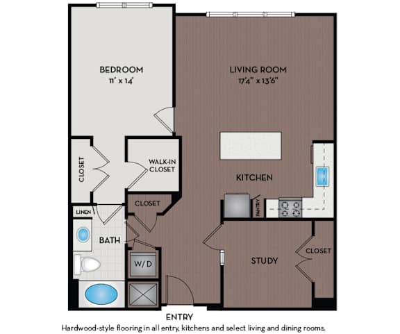 Mallory Square | Rockville, MD | 11S3 Floor Plan 959 SF