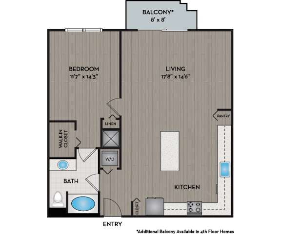 The District Boynton - Boynton Beach, FL - 11F2 Floor Plan 980 SF