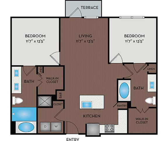 Larq Henderson - Dallas, TX - 22F1A Floor Plan
