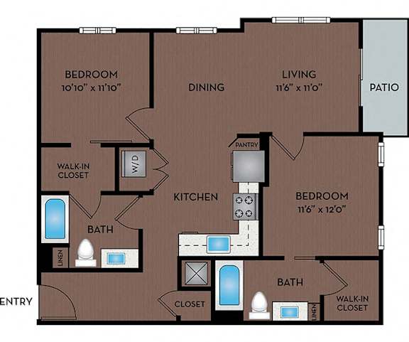 Pace Apartments - Las Vegas, NV - 22F2 Floor Plan