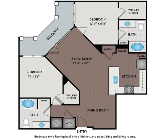 Mallory Square - Rockville, MD - 22F3B Floor Plan
