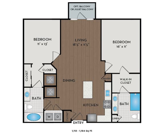 Reserve at Tysons Corner Apartments | Vienna, VA | The Prada Floor Plan