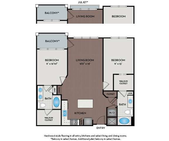Mallory Square | Rockville, MD | 22F4B Floor Plan 1123 SF
