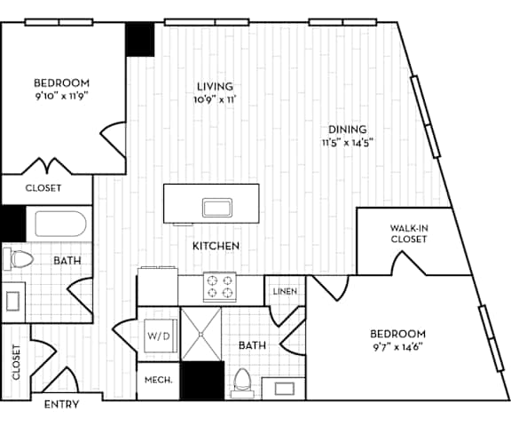 Velo Forest Hills - Boston, MA - B3 Floor Plan