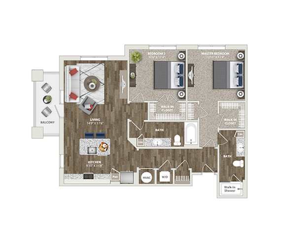Briley Apartments - Matthews, NC - 22F5 Floor Plan