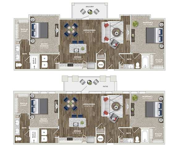 Briley Apartments - Matthews, NC - 22F6 Floor Plan