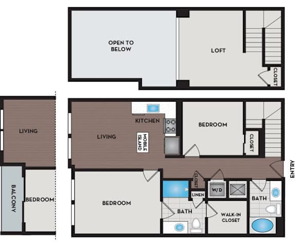 Vinings Lofts and Apartments - Atlanta, GA - B2 Loft Floor Plan