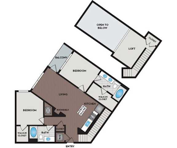 Vinings Lofts and Apartments - Atlanta, GA - B3 Loft Floor Plan