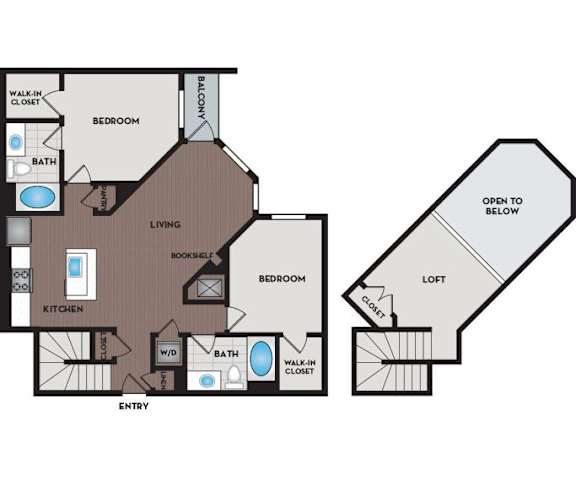 Vinings Lofts and Apartments - Atlanta, GA - B4 Loft Floor Plan