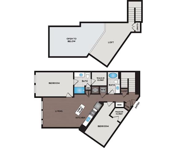 Vinings Lofts and Apartments - Atlanta, GA - B7 Loft Floor Plan