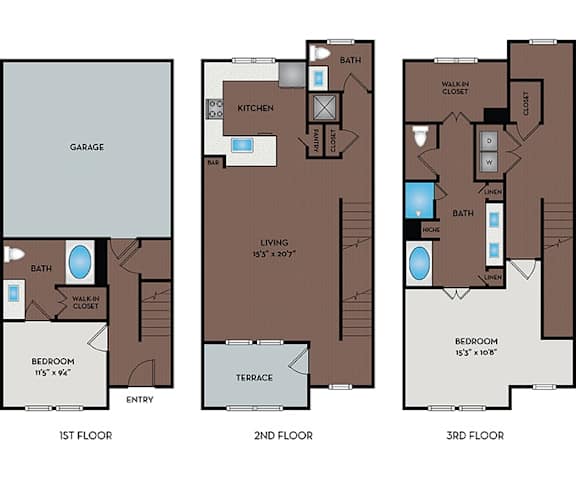 Larq Henderson Apartments | Dallas, TX | 22T1B Floor Plan 1912 SF