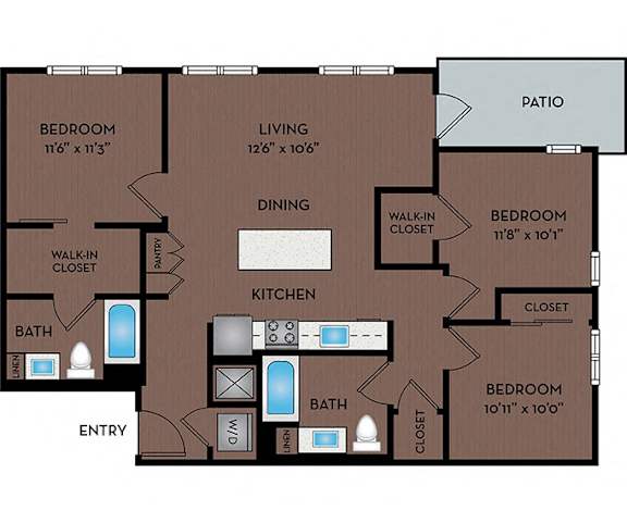 Pace Apartments - Las Vegas, NV - 32F1 Floor Plan