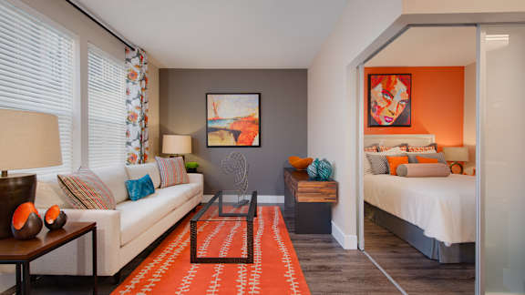 Mallory Square Apartments | Rockville, MD | 11F1C Floor Plan Living Room