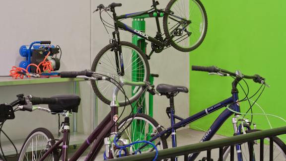 Marshall Park apartments for rent near raleigh nc - Greenway trail bike storage