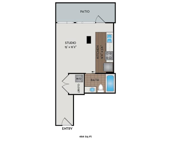 The Matisse - Portland, OR - The Angrand floor plan