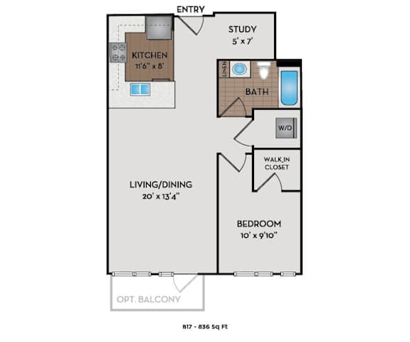 The Matisse - Portland, OR - The Redon I floor plan