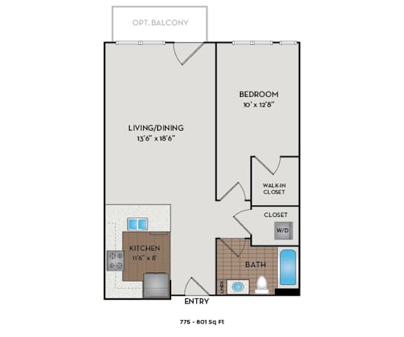 The Matisse - Portland, OR - The Manet floor plan