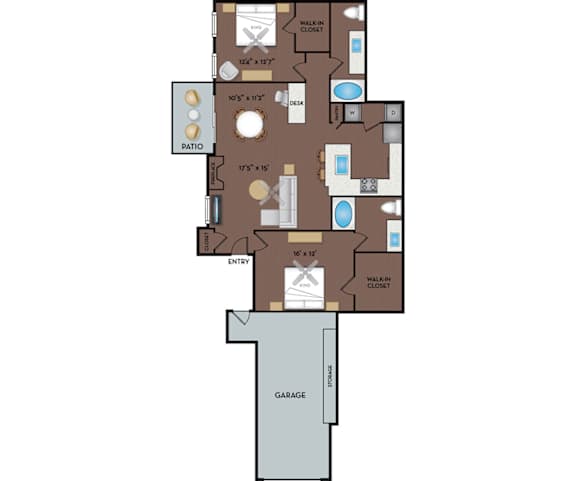 NoA on McNeil Apartments - Austin, TX - 22F1 Floor Plan