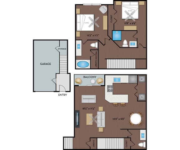 NoA on McNeil - Austin, TX - 22T2 Floor Plan
