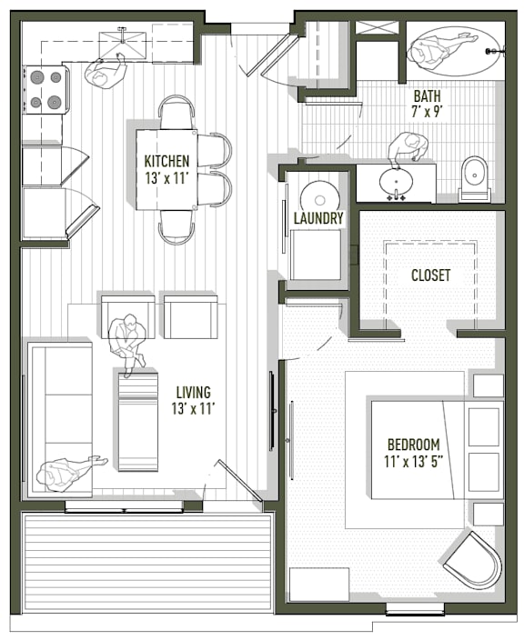 West 8th - 1bd Jade